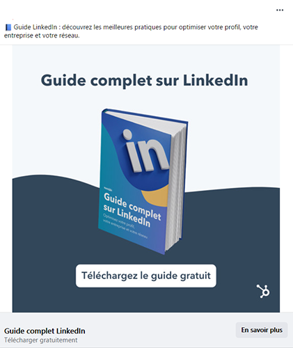 Bon exemple pub LinkedIn